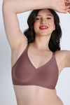 Zivame Freeform Padded Non Wired 3/4th Coverage Tshirt Bra - Dark Brown — thumbnail 4